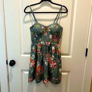 BOG Collective Green Floral Dress Size M NWT